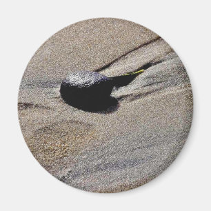 Abdruck am Ozean-Strand Magnet