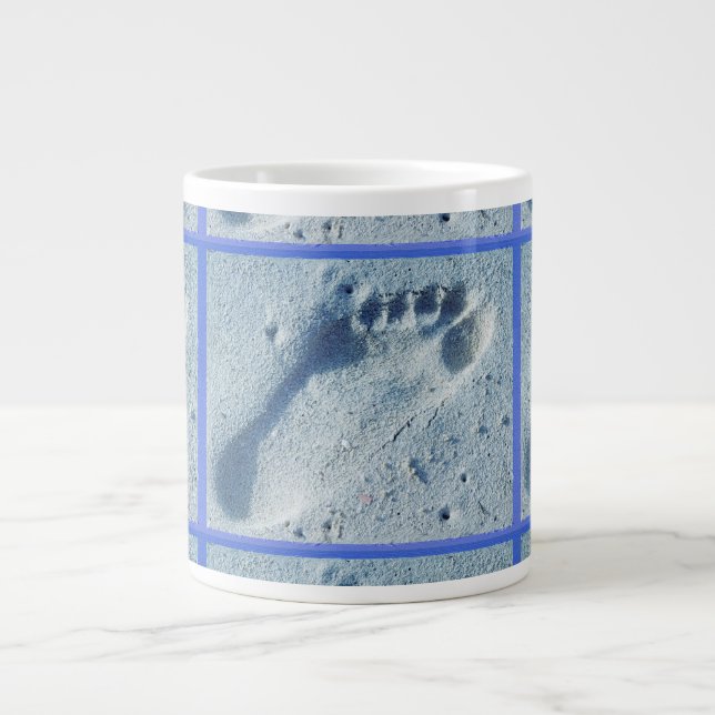Abdruck im Sand Jumbo-Tasse (Vorderseite)