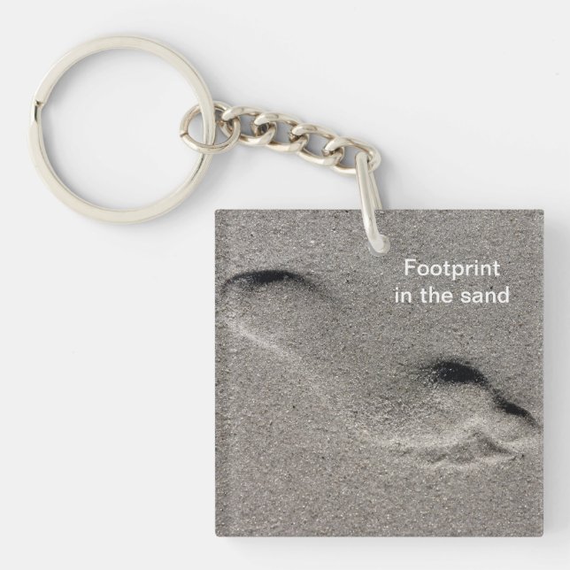 Abdruck im Sand-Schlüsselanhänger Schlüsselanhänger (Vorderseite)