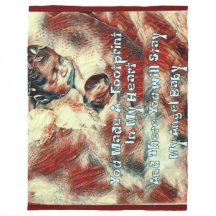 Abdruck in meiner Herz-Fleece-Decke,