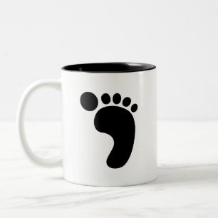 Abdruck-Piktogramm-Tasse Zweifarbige Tasse