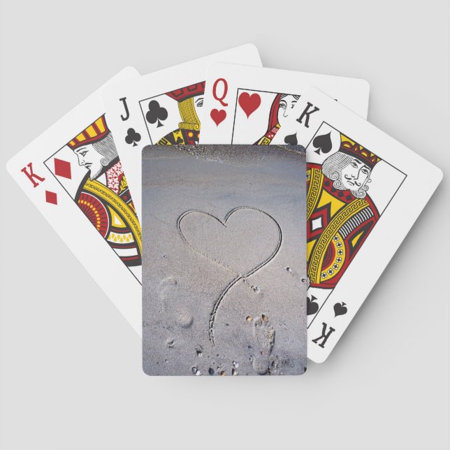 Abdrücke des Herzens Spielkarten (Rückseite)