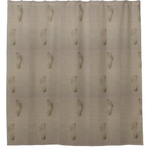 Abdrücke im Sand Duschvorhang