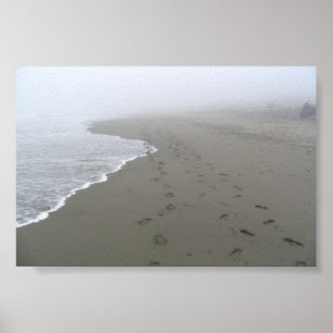 Abdrücke im Sand Poster