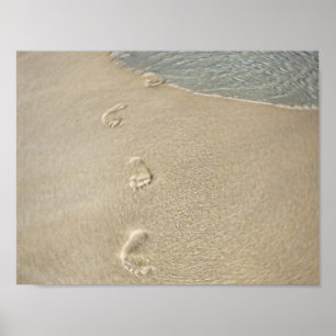 Abdrücke im Sand Poster