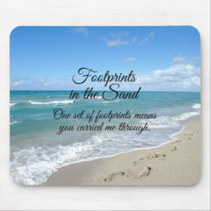 Abdrücke in dem Sand-Inspirational christlichen Mousepad