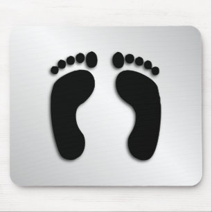 Abdrücke von nackten Füßen Mousepad