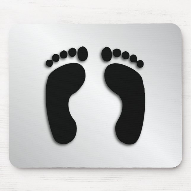 Abdrücke von nackten Füßen Mousepad (Vorne)