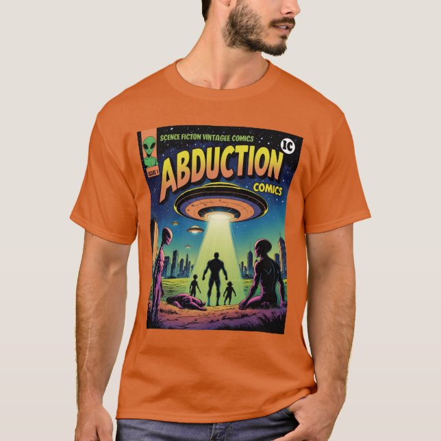 Abduktion Comic: Ein Retro-Sci-Fi-Abenteuer T-Shirt (Vorderseite)