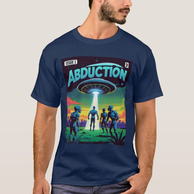 Abduktion Comic: Ein Retro-Sci-Fi-Abenteuer T-Shirt (Vorderseite)