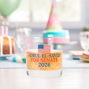 Abdul El-Sayed für den Senat Wahl 2026 Whiskyglas