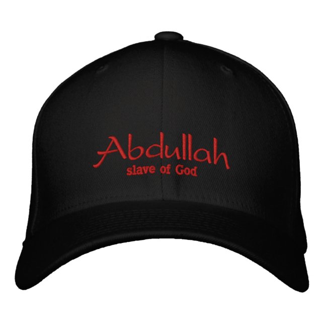 Abdullah Name Cap / Hat Bestickte Kappe (Vorderseite)