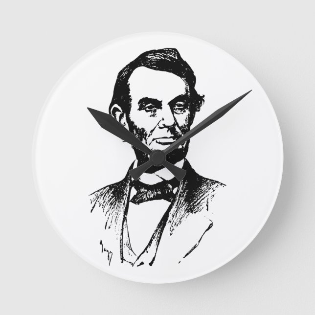 ABE LINCOLN (3) RUNDE WANDUHR (Vorderseite)