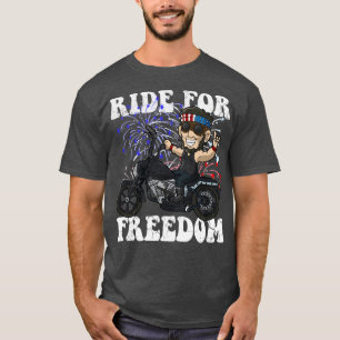 Abe Lincoln Biker Ride For Freedom USA Pat Amerika T-Shirt