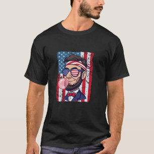 Abe Lincoln bläst Seifenblasen Lustiger 4. Juli Mä T-Shirt