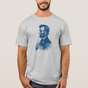 Abe Lincoln, blau T-Shirt