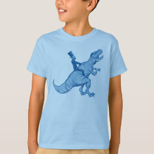 Abe Lincoln, das ein T-Rex reitet, scherzt T - T-Shirt