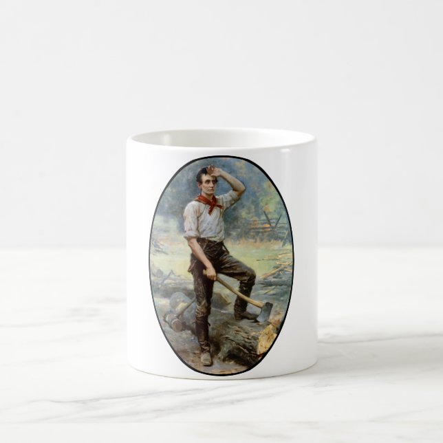 Abe Lincoln -- Der Schienen-Teiler Kaffeetasse (Mittel)