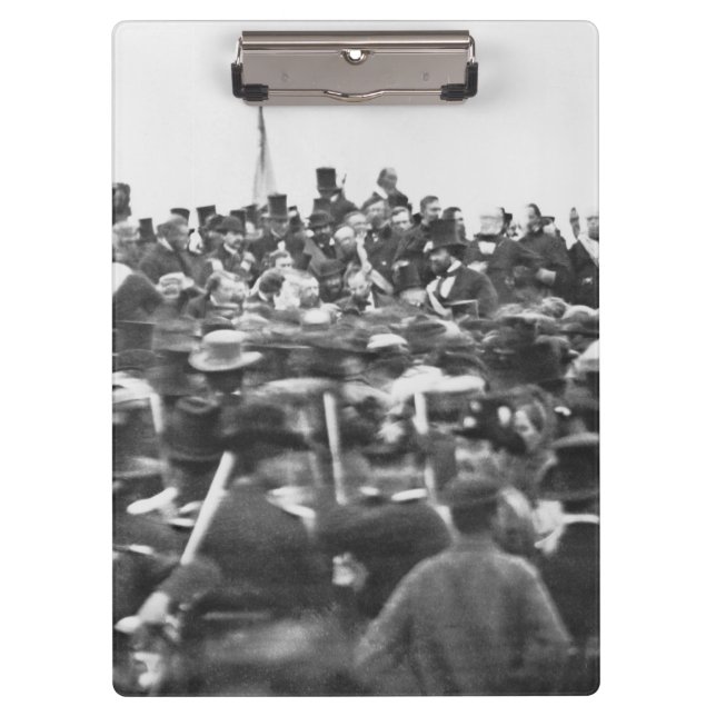 Abe Lincoln Gettysburg Rede: Ende des Zivilen Krie Klemmbrett (Vorderseite)