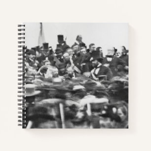 Abe Lincoln Gettysburg Rede: Ende des Zivilen Krie Notizbuch