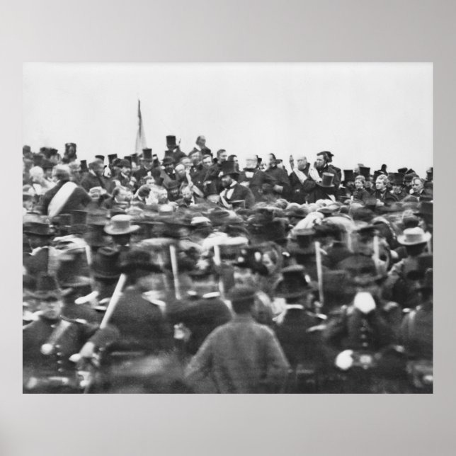 Abe Lincoln Gettysburg Rede: Ende des Zivilen Krie Poster (Vorne)