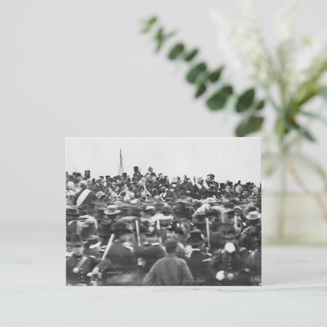 Abe Lincoln Gettysburg Rede: Ende des Zivilen Krie Postkarte (Stehend Vorderseite)