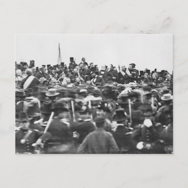 Abe Lincoln Gettysburg Rede: Ende des Zivilen Krie Postkarte (Vorderseite)