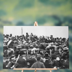 Abe Lincoln Gettysburger Ansprache: Ende des Bürge Acrylschild
