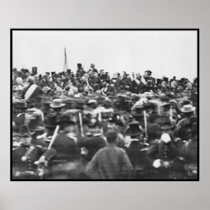Abe Lincoln Gettysburger Ansprache: Ende des Bürge Poster