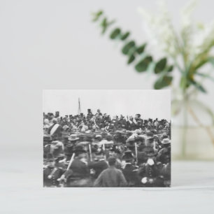 Abe Lincoln Gettysburger Ansprache: Ende des Bürge Postkarte