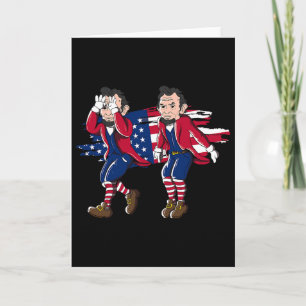 Abe Lincoln Griddy Amerikanische Flagge 4. Juli Karte