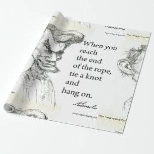 Abe Lincoln & Halte Dich Fest Zitat  Geschenkpapier