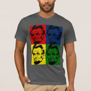 Abe Lincoln Moderne 4 Farben Portrait - Shirt