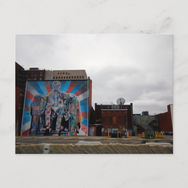 Abe Lincoln Mural, Lexington, Kentucky Postkarte (Vorderseite)