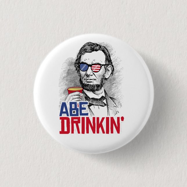 Abe Lincoln Party Bro Button (Vorderseite)