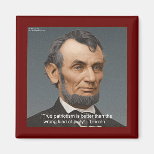 Abe Lincoln & patriotischer Ausspruch Magnet