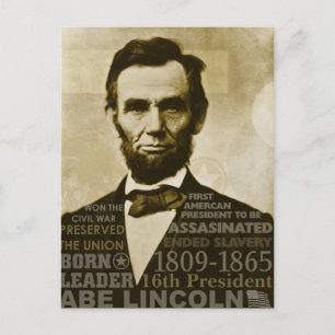Abe Lincoln Postkarte