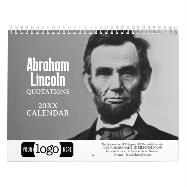 Abe Lincoln Quotes - Werbung für Firmenlogos Kalender (Titelbild)