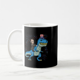 Abe Lincoln Reitet Ein Dinosaurier-Shirt T-rex 4. Kaffeetasse