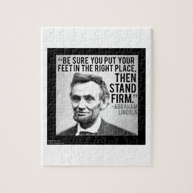 Abe Lincoln & "Stand Firm" Zitat (Vertikal)