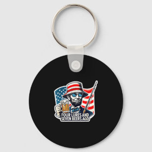 Abe Lincoln vier Köder sieben Biere herangemacht F Schlüsselanhänger