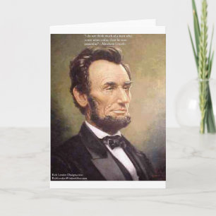 Abe Lincoln "Weiser" Zitat Geschenke T-Shirts Kart Karte