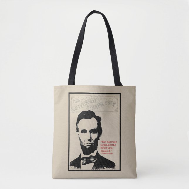 Abe Lincoln Zitat Tasche (Vorderseite)