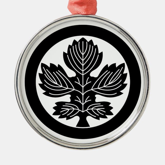 Abe-Maulbeere Silbernes Ornament (Vorne)