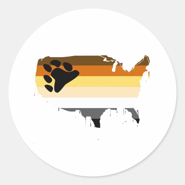 Abearamerikaner Runder Aufkleber (Vorderseite)