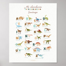 Abecedario Dinosaurios Poster
