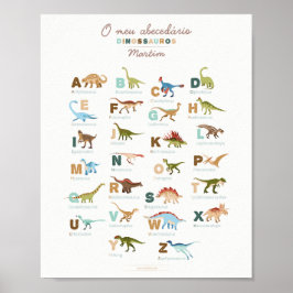 Abecedário Dinossauros (Português) Poster