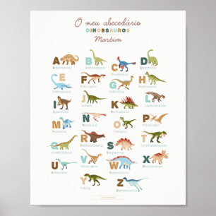Abecedário Dinossauros (Português) Poster