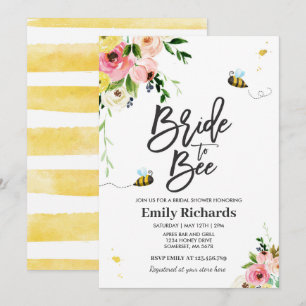 Abee Bridal Shower Invitation Floral Bride À Avoir