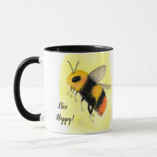 Abee Happy Aquarelle Bee Mug